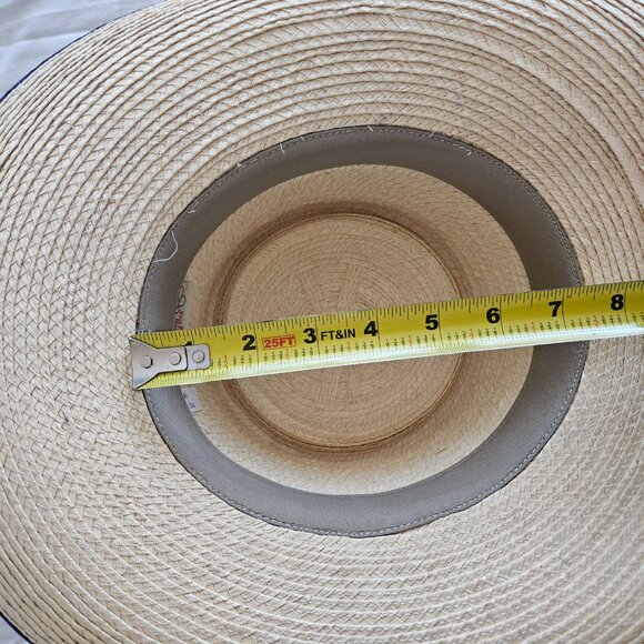 Sun Body Reata Hat 7 (56) Woven Straw Purple Ribbon